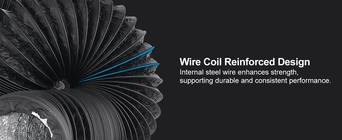4/6inch flexible aluminum duct, heavy-duty 4-layer protection, 8 feet long, suitable for heating, cooling, ventilation and exhaust scenarios