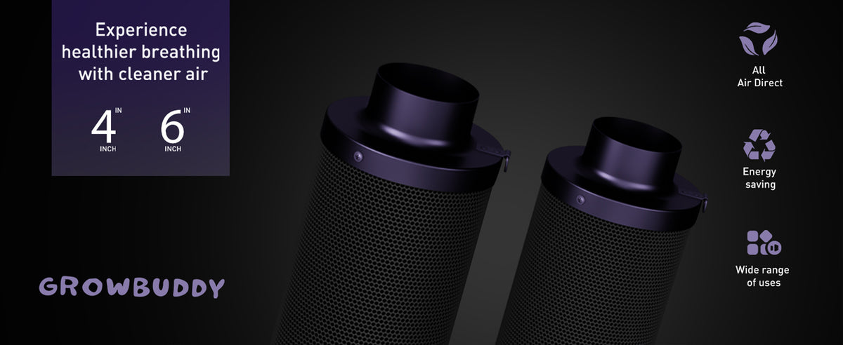 4*10Inch Air Carbon Filter,with Premium Australian Virgin Charcoal, Odor Scrubber fit for Inline Duct Fan, Odor Control, Hydroponics